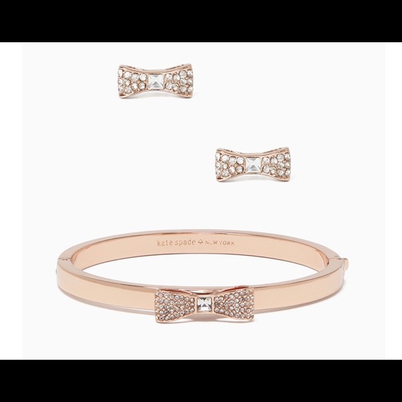 NWT Kate Spade Ready Set Bow Pave Set - Picture 1 of 8